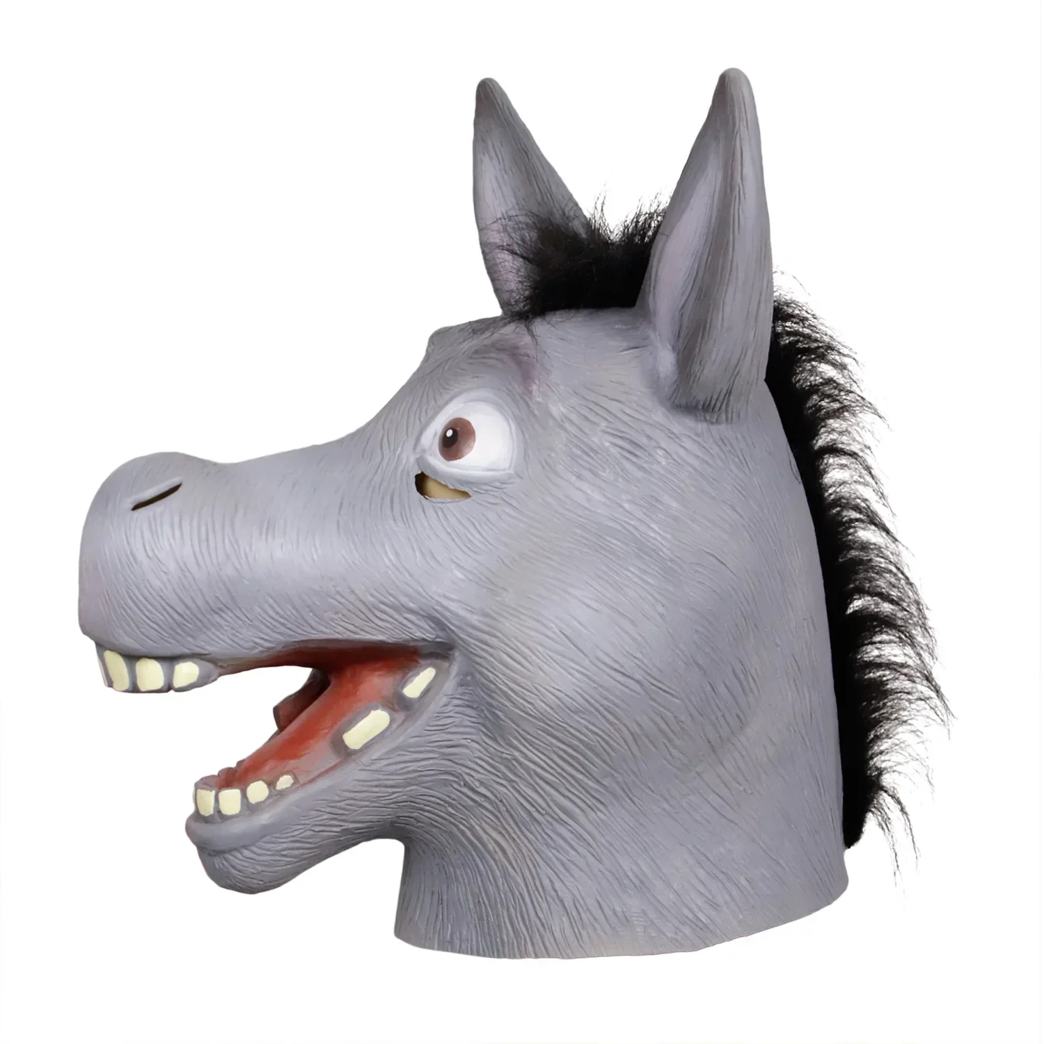 Máscara de cabeza de burro, disfraz de Halloween, máscara de cabeza de burro, cubierta de cabeza de Animal de Halloween