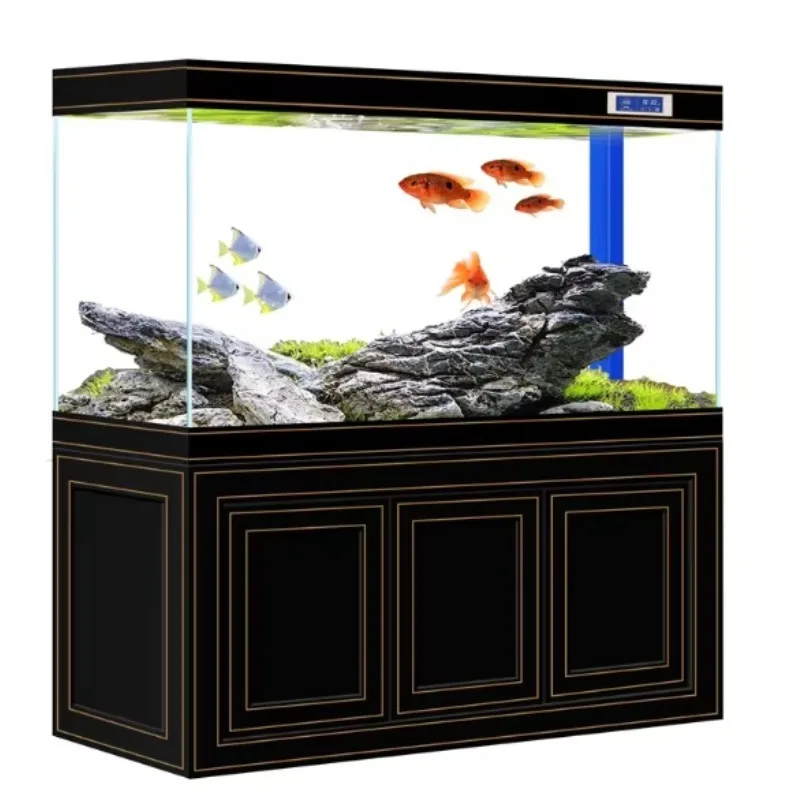 

Moving Fish Transport Tank Large Fish Tank Aquarium with Base Cabinet Vertical Door Chinese Aquariums & Accessories Glass Tank