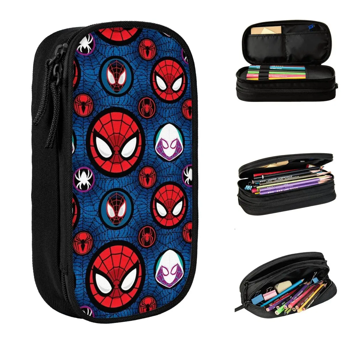 Spider-man Pencil Cases Pen Box Pencil Bags Kids Big Capacity School Supplies Zipper Pencilcases