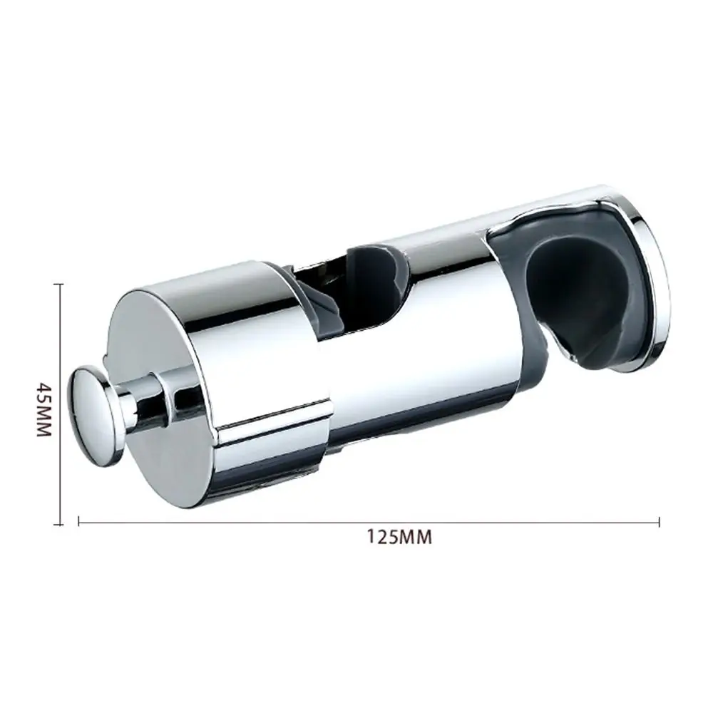 Round Pipe Shower Head Holder Adjustable Replacement Bathroom Slide Bar Shelf Rotatable Riser Rail Bracket