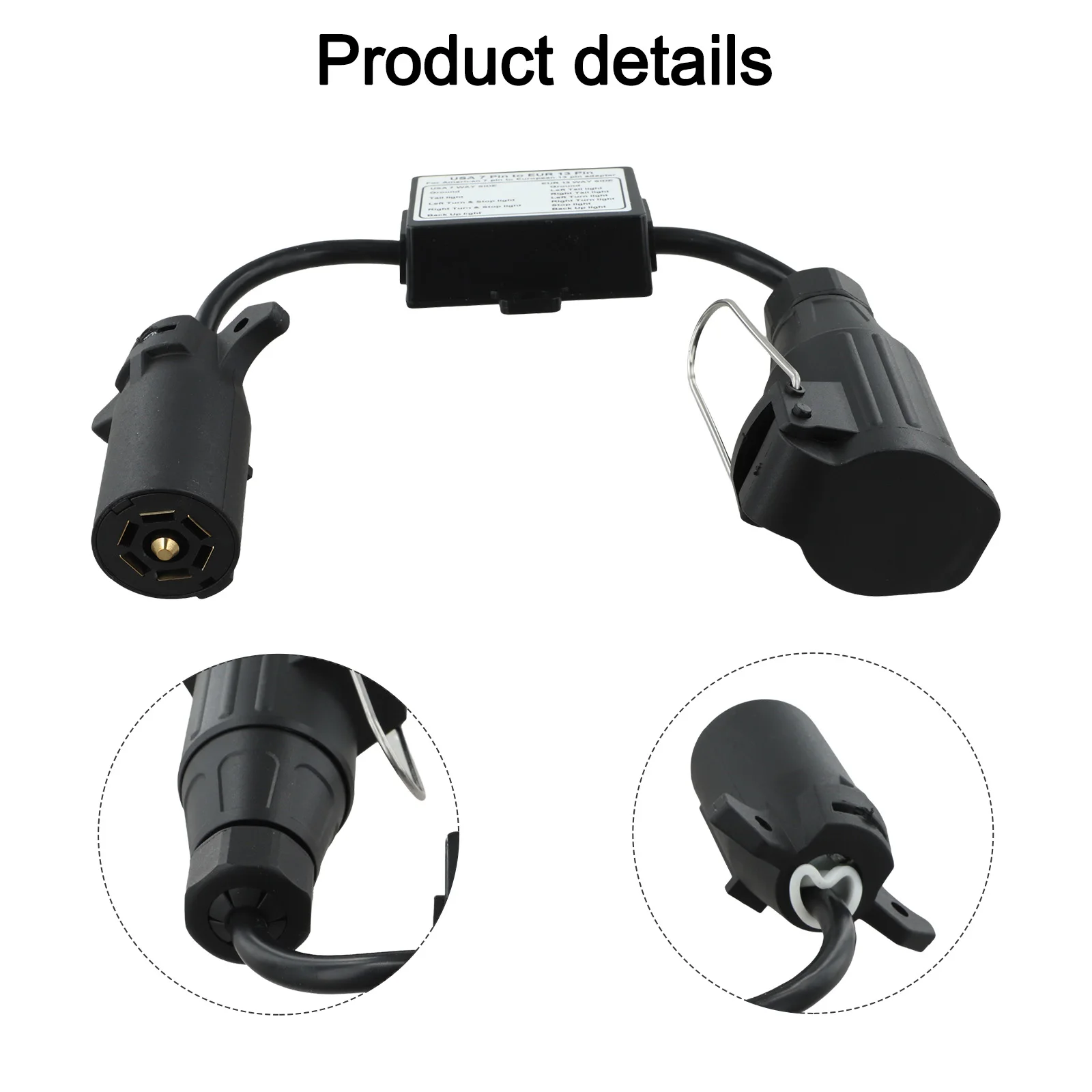 High Quality Light Converter Trailer Light Converter Part Round US To European Vehicle 7-Way Accessory Electrical