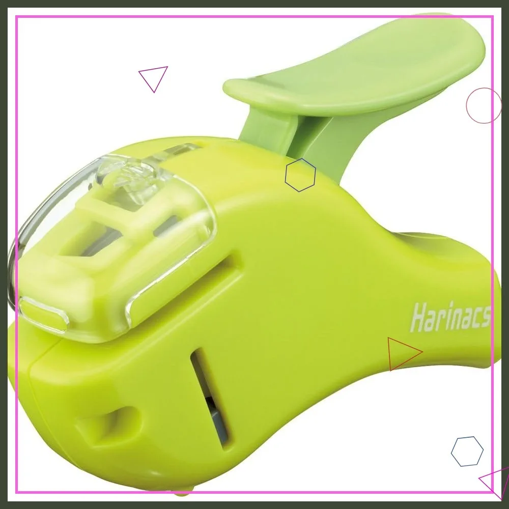 

Степлер без скоб, ручная папка для бумаги на 5 листов, портативный компактный дизайн зеленого цвета