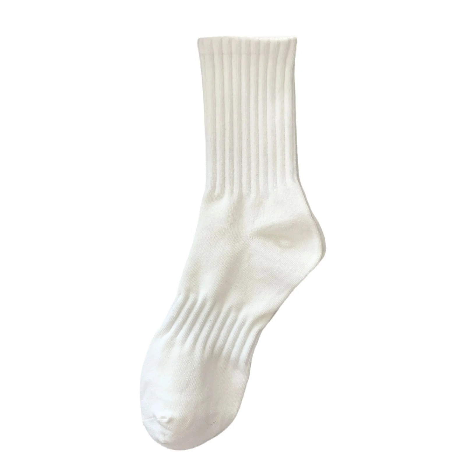 5 Pairs Men's High Rubber Band Waist Couple Mid Tube Sports Solid Socks Spring/Summer Basketball Socks Four Seasons