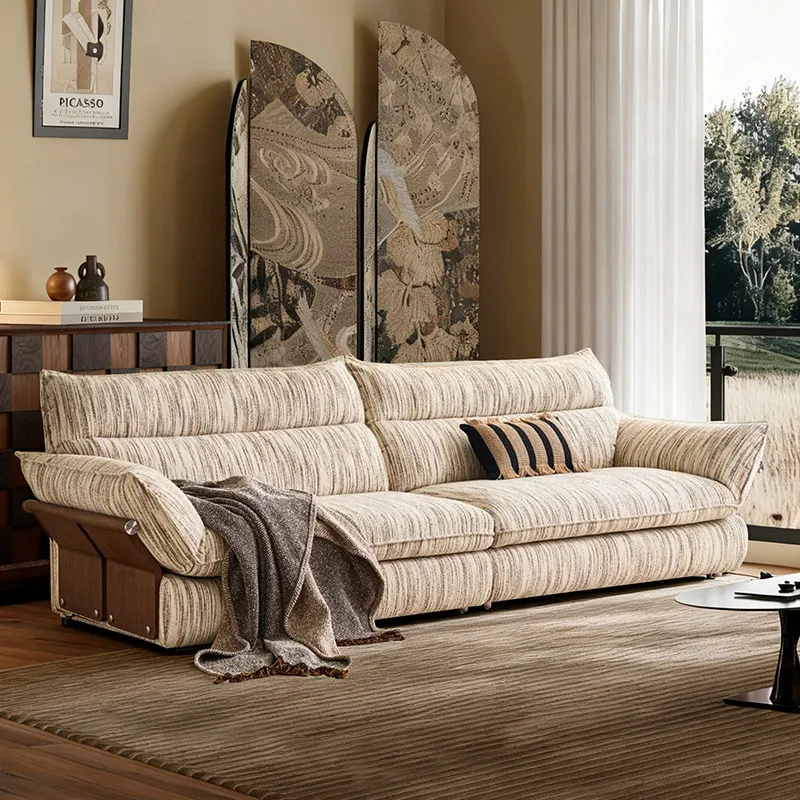 Genuine cloudside sofa can be fully dismantled and washed cotton and linen fabric sofa living room 2025 new small