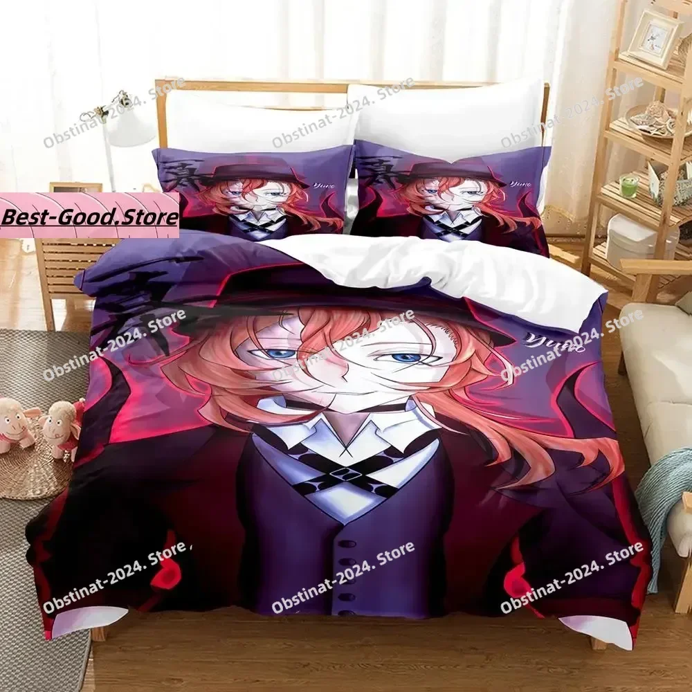 

Anime Bungo Stray Dogs Nakahara Chuuya Bedding Set Printed Bed Set With Pillowcase Bed Duvet Cover Queen Super King Size Bedroom