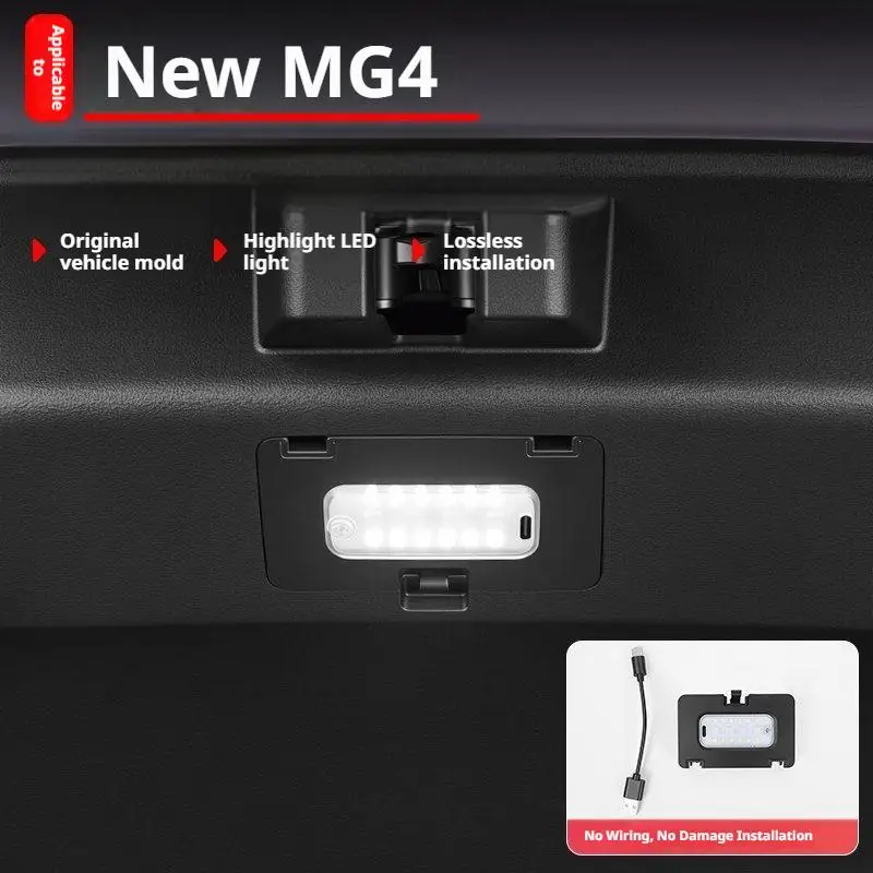For MG4 2026 2027 Hatchback Rear Trunk LED Light Tailgate Interior Modification Lamp For Car Boot