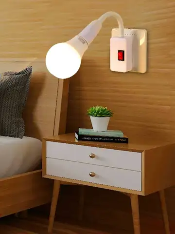 Direct Plug-in Rotary Lamp Head E27 Socket Lamp Converter with Switch EU US Plug Lamp Holder LED Table Lamp Led Base Lamp Base ﻿