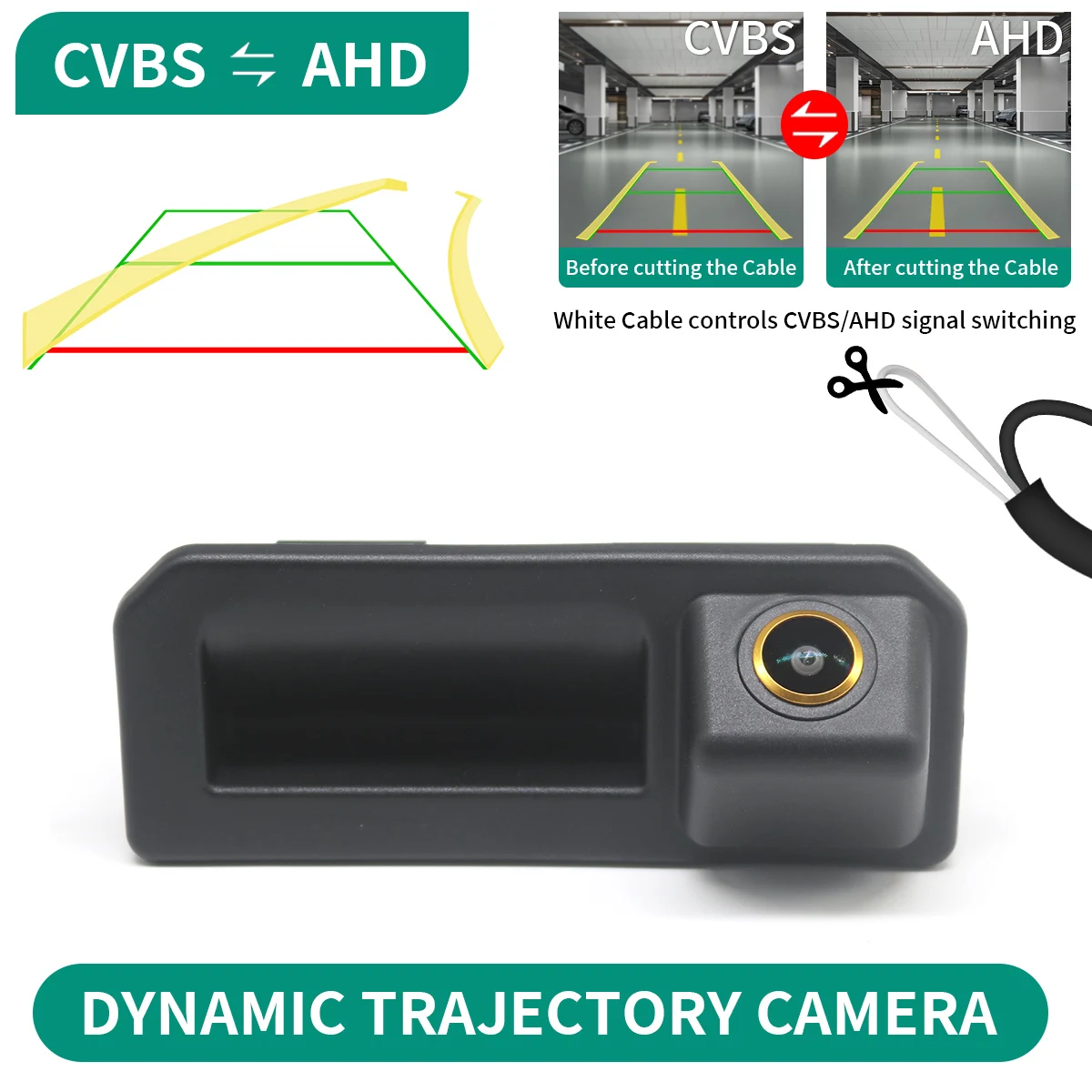 

Камера заднего вида CVBS AHD с динамической траекторией для Skoda Rapid FL, Karoq, KODIAQ, Audi Q2, Q2L, Q5L, A5 2016-2019 годов