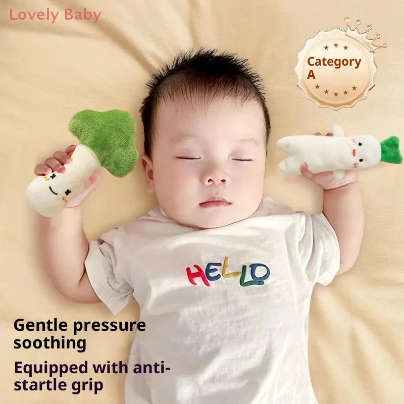 1/2 個ベビーなだめるおもちゃぬいぐるみフルーツ人形幼児抗驚愕睡眠補助保持リング新生児快適おもちゃ