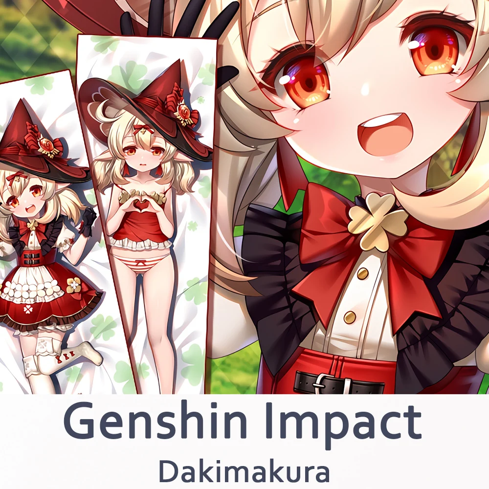 

Genshin Impact Klee Dakimakura 2WAY Hing Body Case Anime Pillow Cushion Cover Xmas Gifts