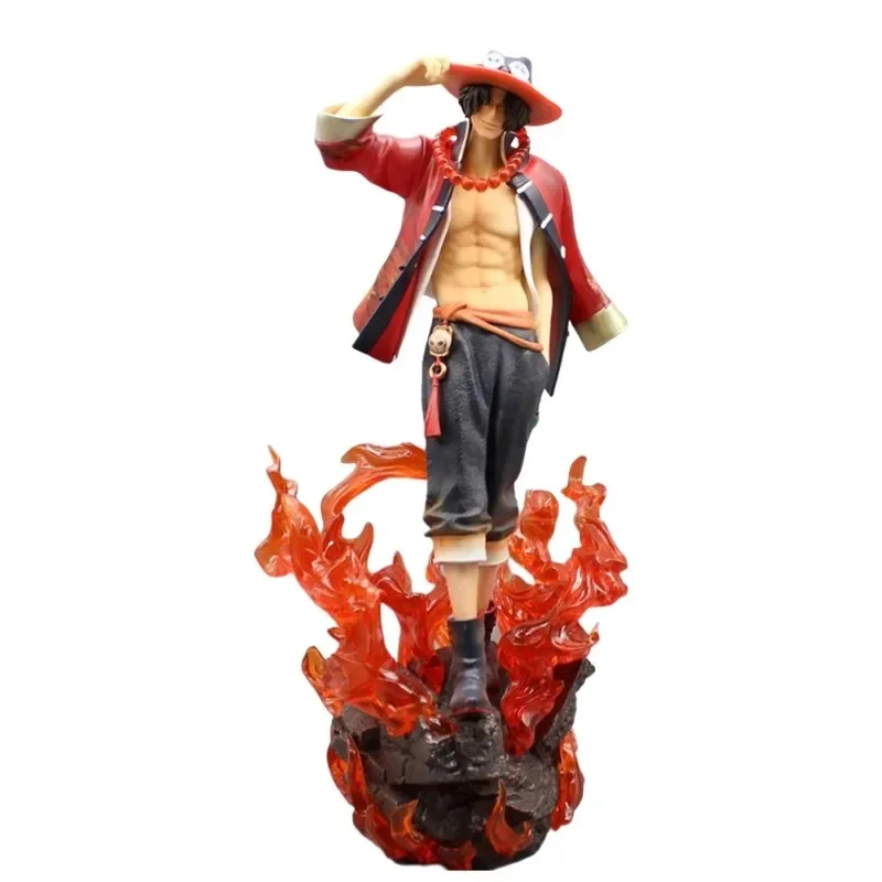 

One Piece Fire Fist Ace 38cm Figures Portgas·D· Ace Anime Figure Statue Figurine Pvc Model Doll Collectible Room Decoration Toy