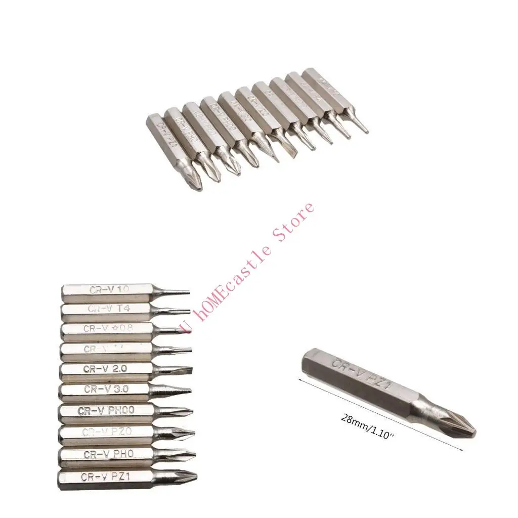 63HF 10pcs 28mm for CR-V Screwdriver Bit Set PH00 PH0 Z0 2.