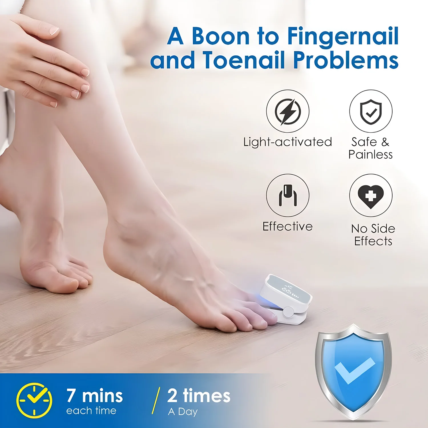Nail Fungus Laser Treatment Device USB-C Fingernails Toenails Onychomycosis Therapy Cure Machine Unisex Foot Care Tools
