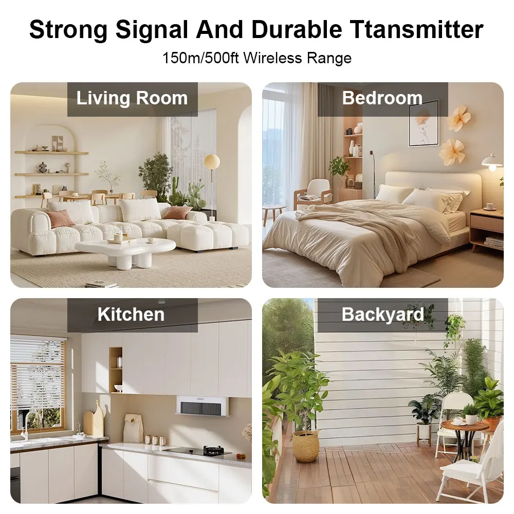 Waterproof Wireless Doorbell Home Welcome Smart Home Door bell 150m Remote Smart Bell Chime EU UK US Plug Optional