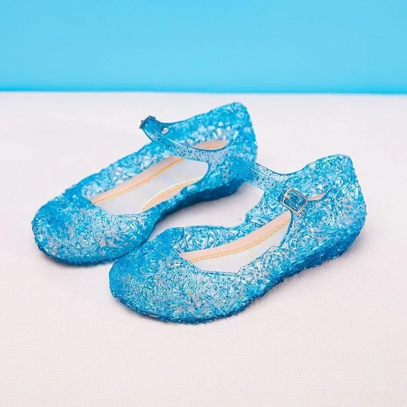 Sandali trasparenti per bambini fibbia antiscivolo scarpe basse spesse traspiranti Casual Fashion Trend Outdoor Girls Princess Shoes