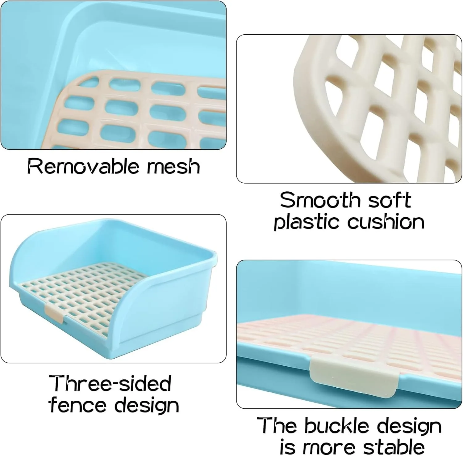 Toilet, Plastic Cage Box Potty Trainer Corner Litter Bedding Box Pet Large Animals, Adult Guinea Pigs, Chinchilla, Ferret