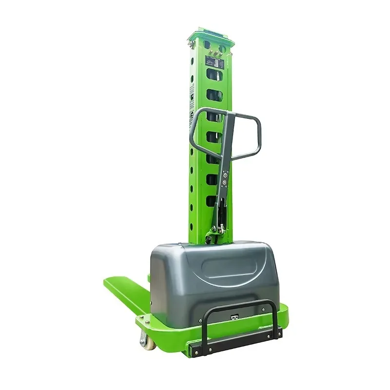 Portable CTD-500/350 Electric Forklift Self-Loading Stacker Design Compact Powered Industrial Truck for Material Handling