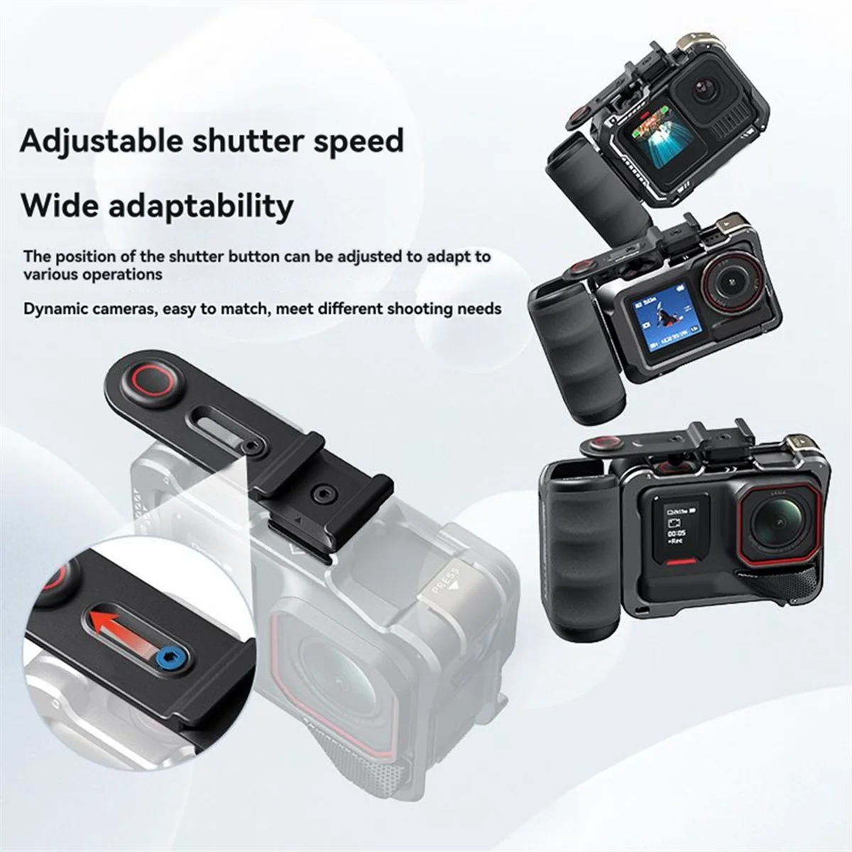 T35C プロ 2 ストリート写真ハンドルコンポーネントワイヤレスコントロールサイドハンドルアクション/13 カメラ用