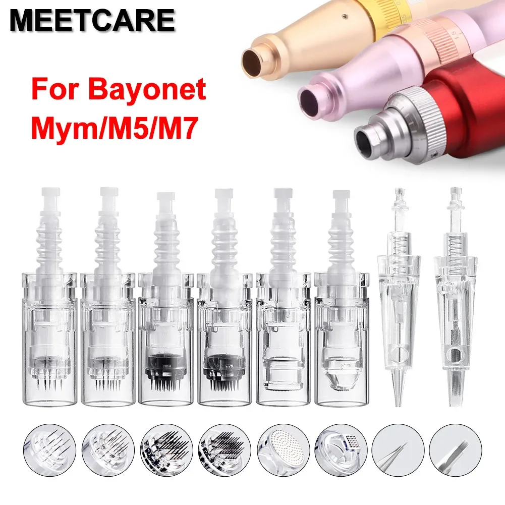 Bayonet Cartridge Needle for M5 M7 Dr Pen MYM Derma Microneedle Pen 1pin 3pin 5pin 7pin 12pin 24pin 36pin 42pin Round 3D 5D