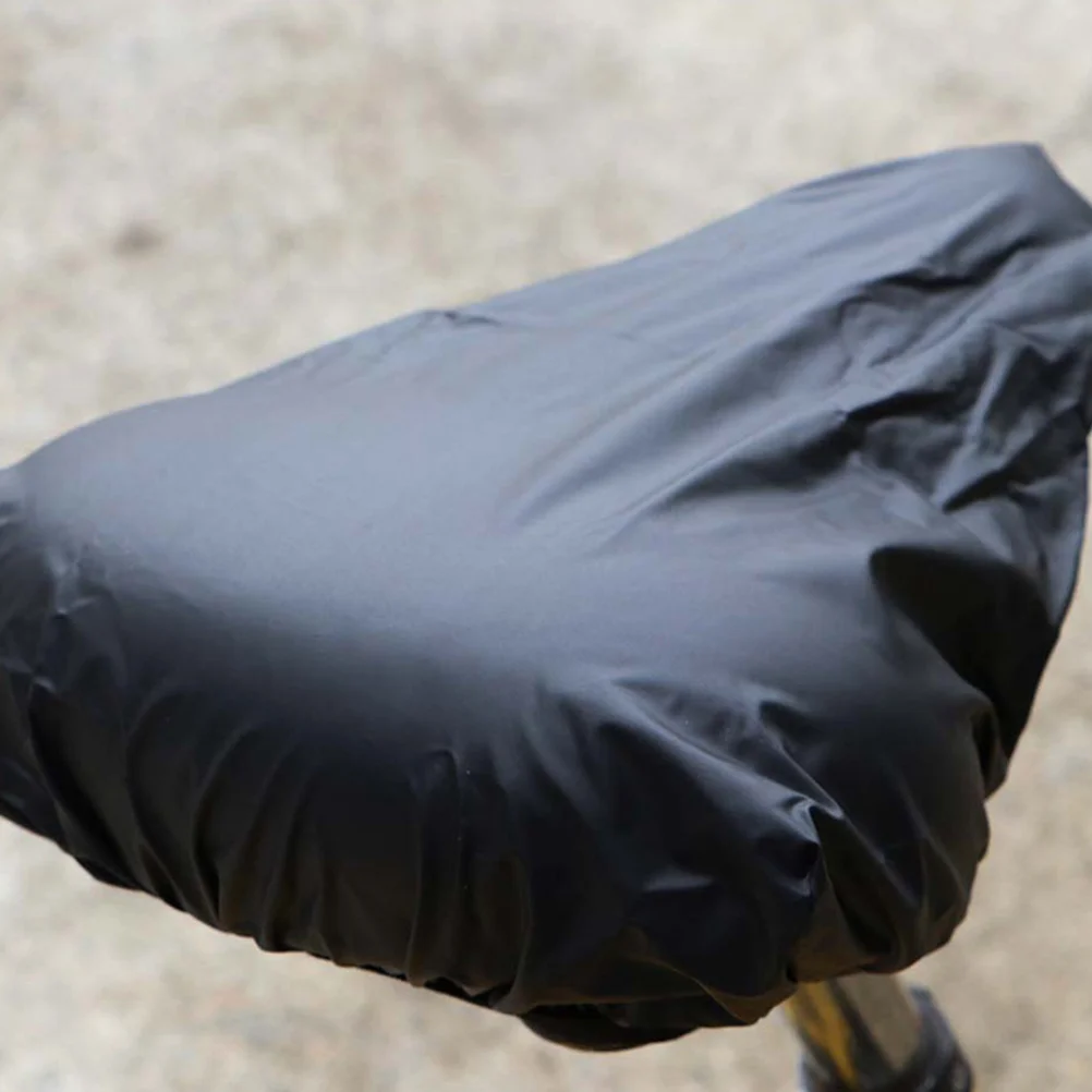 Fundas impermeables de PVC para asiento de bicicleta, Protector de lluvia de gran tamaño con borde elástico negro, cubierta para sillín de PVC, 3 uds.