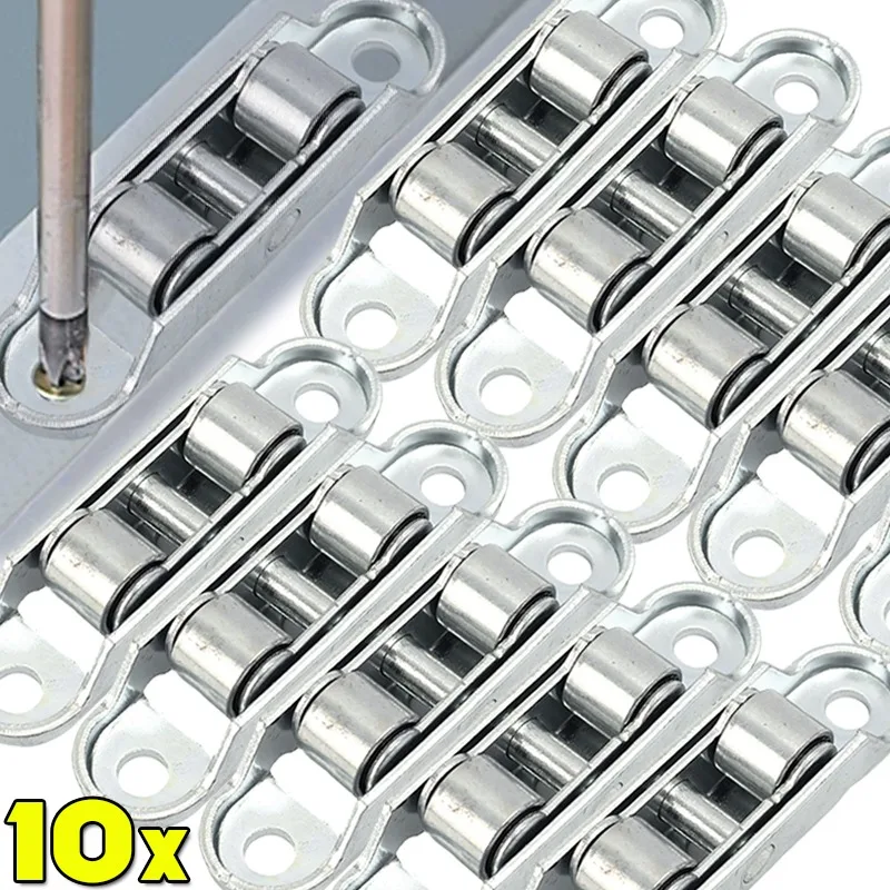 1/10pcs Window Pulleys Silent Bearing Fitting Tools Zinc Alloy Wheels U Groove Heavy Duty Sliding Door Roller Track Hardware