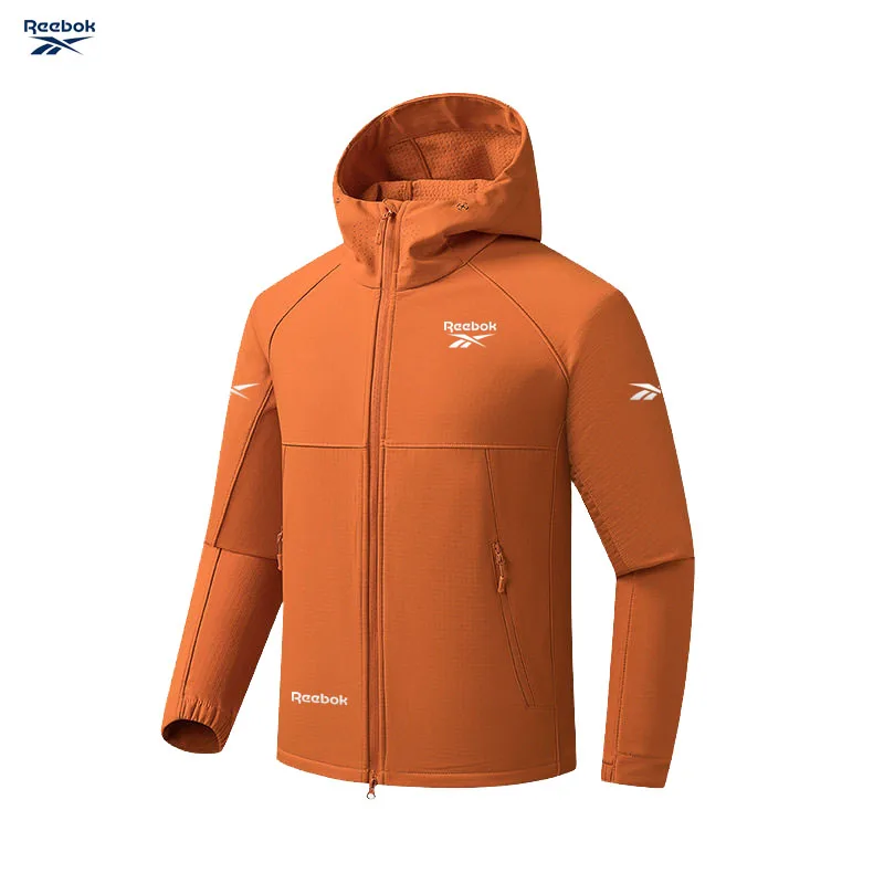 Reebok men's and women's outdoor soft-shell jackets are windproof and waterproof. Spring, autumn and winter hooded hiking jacket