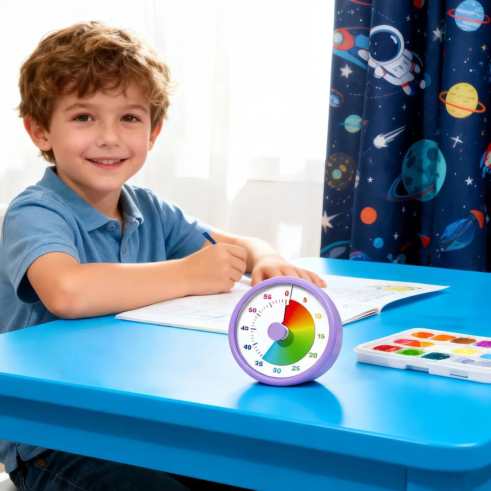 أداة إدارة الوقت للأطفال، ساعة العد التنازلي البصرية الصامتة، مساعد التوحد ADHD للفصول الدراسية، غرفة النوم، الواجبات المنزلية والدراسة #4