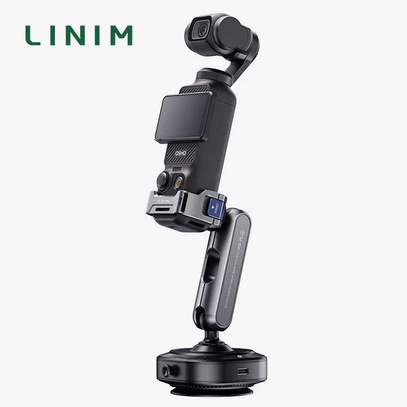 LINIM DJ-3 for Pocket 3 Suction Cup Mount Car Windshield Window Aluminum Alloy Holder for DJI Osmo Pocket3
