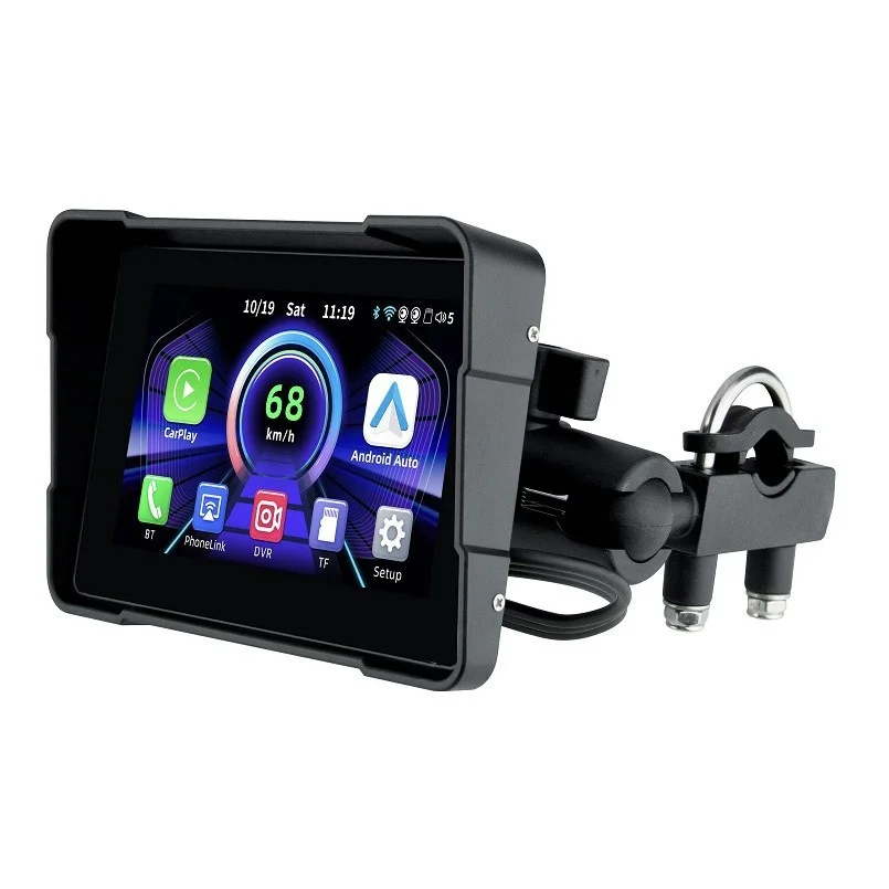 Keykeer Hot Sale Low Prices 5inch Motorcycle Recorder Ultra HD GPS Waterproof Touchscreen Portable Navigator Android Auto 1 Year