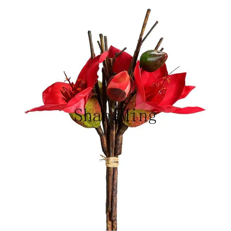 

DSA feel silk flower simulation magnolia handle bouquet kapok window beauty Chen high-end fake bouquet