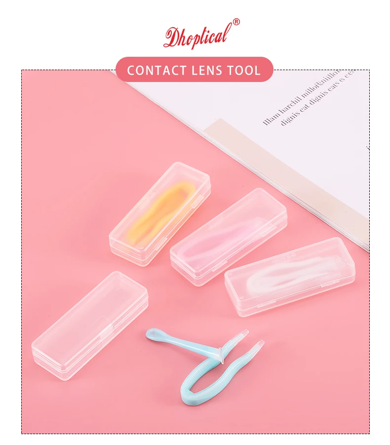 20-teiliges Zubehör für Kontaktlinsen-Sticks, Pinzetten-Set, Saugstab mit weicher Spitze, bunt von Dhoptical – Detail 1