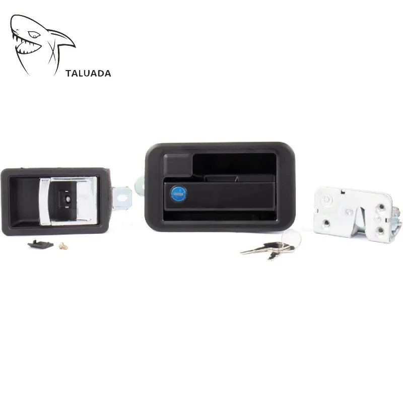 Durable 71N6-02761 Lock Handle Assy For R80 R110 R140W R160 R180 R170W Excavator Cabin Door Lock Block Black Handle
