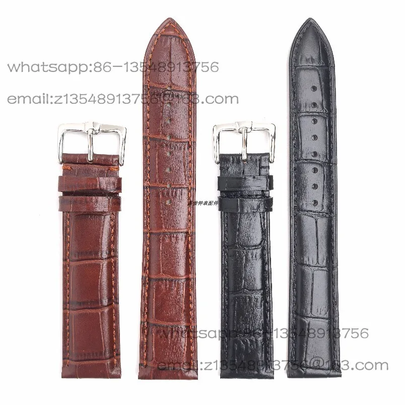 9801 Extended Leather Strap, First Layer Cowhide Bamboo Pattern, Unisex Pin Buckle Watch Accessories 1 piece