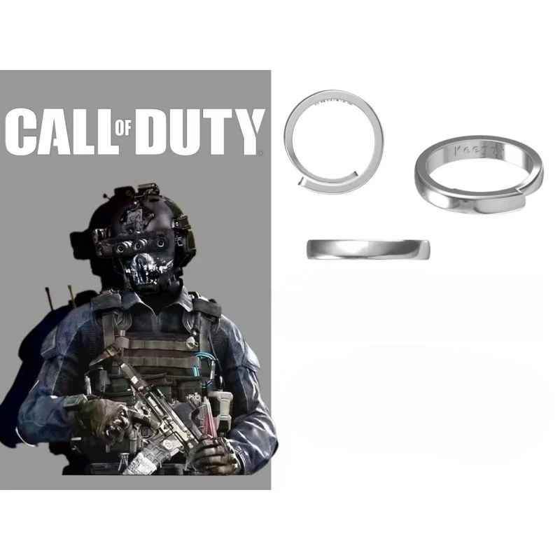 Call of Duty Popular Game Peripheral Accessories Ring Niche Open Ring Cosplay Costumes DIY Props Fashion Jewelry Student Gifts