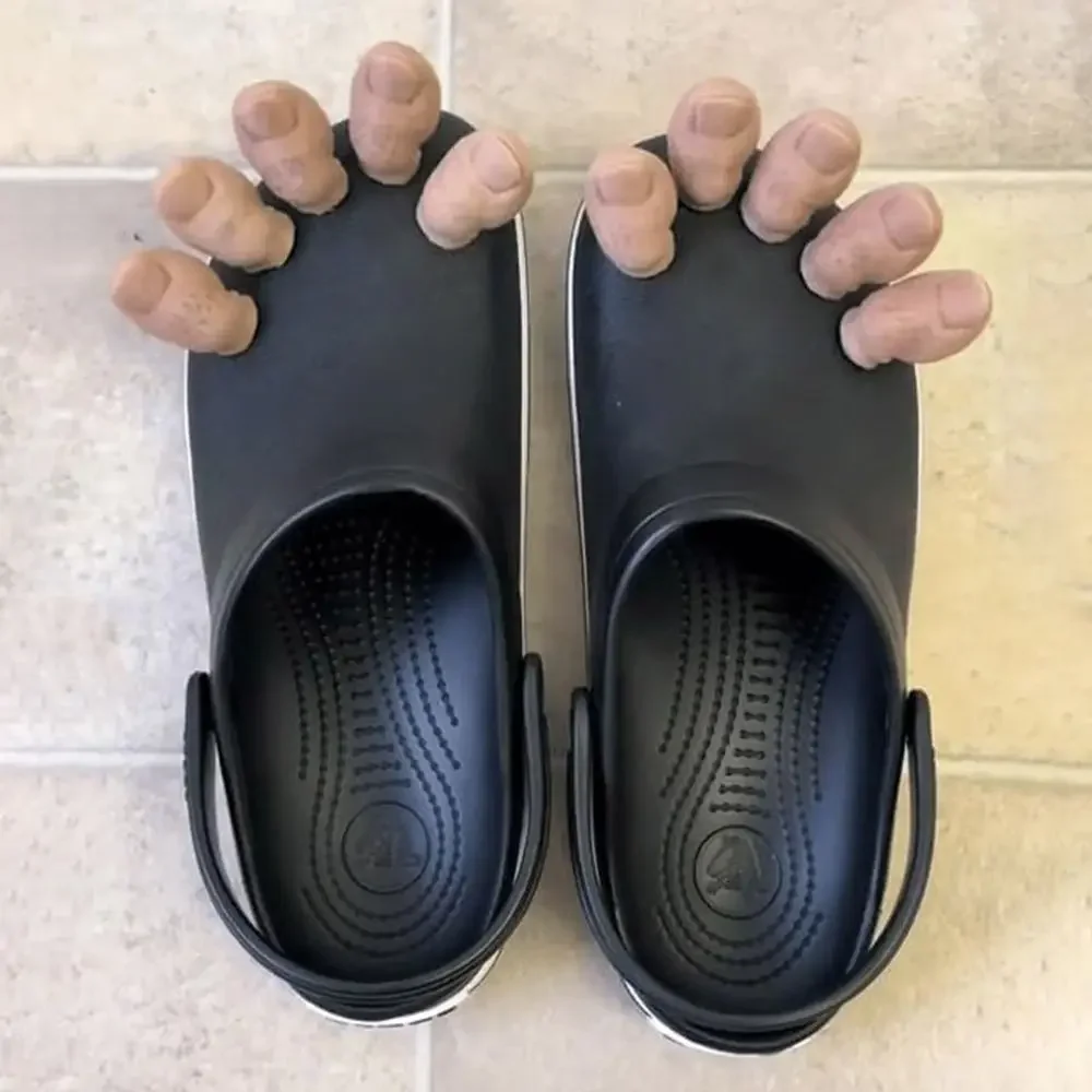 1PC 3D Kreative Big Toe Alligator Hängen Schuh Zehe Persönlichkeit Dekoration Lustige Crocs Decor Kreative Schuh Dekoration Zubehör – Detail 4