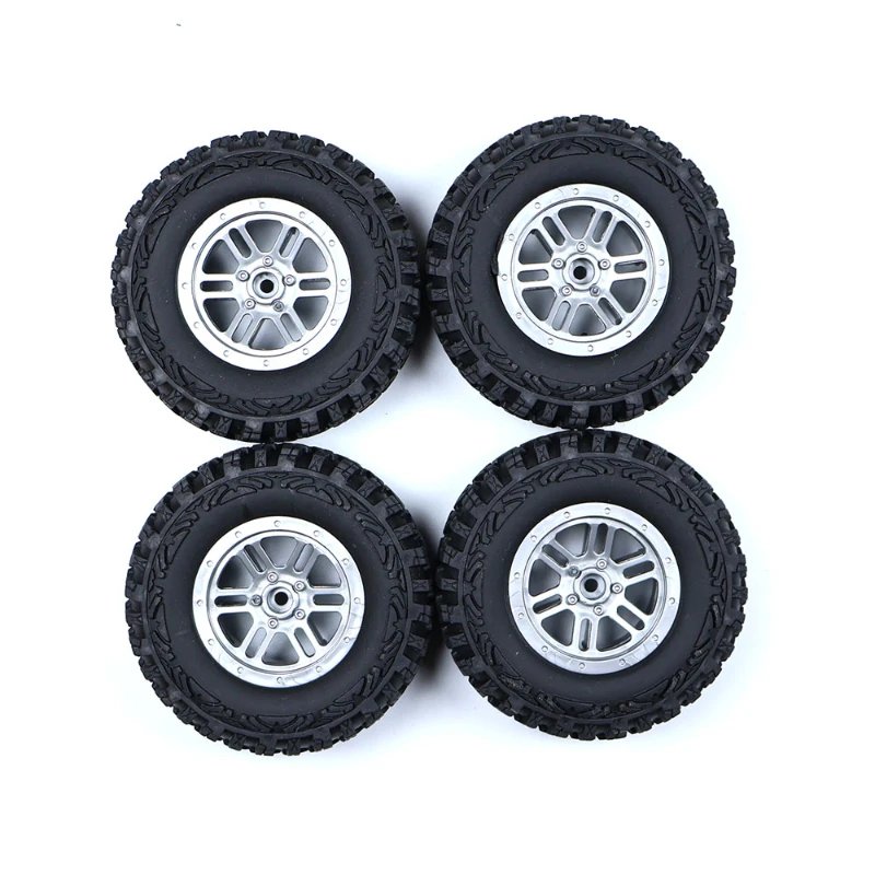 4PCS 6.5mm Hex Adapter 60mm Diameter 24 Width Tires For 1/18 1/16 RC Car Part