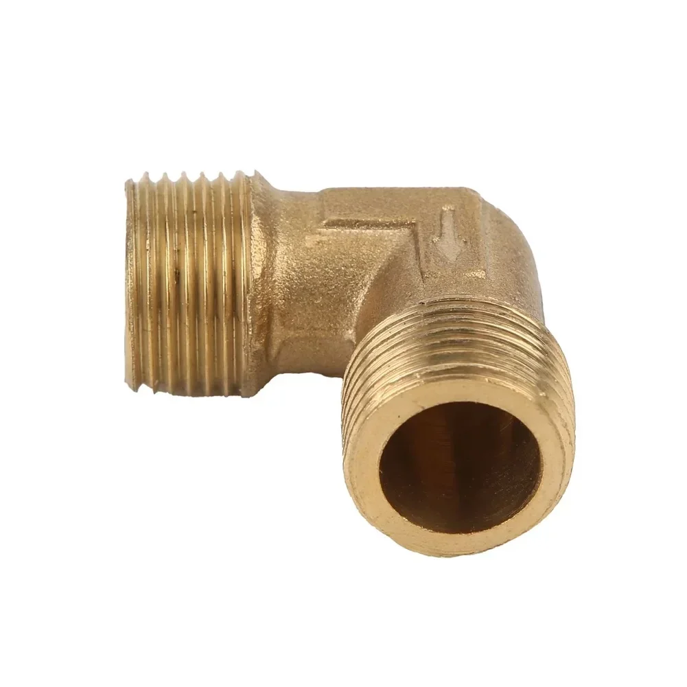 Imagem -04 - Macho para Macho Rosca 90 Graus Cotovelo Conector Igual Macho para Compressor de ar Livre de Óleo Água Combustível Adaptador de Cobre 16.5 mm
