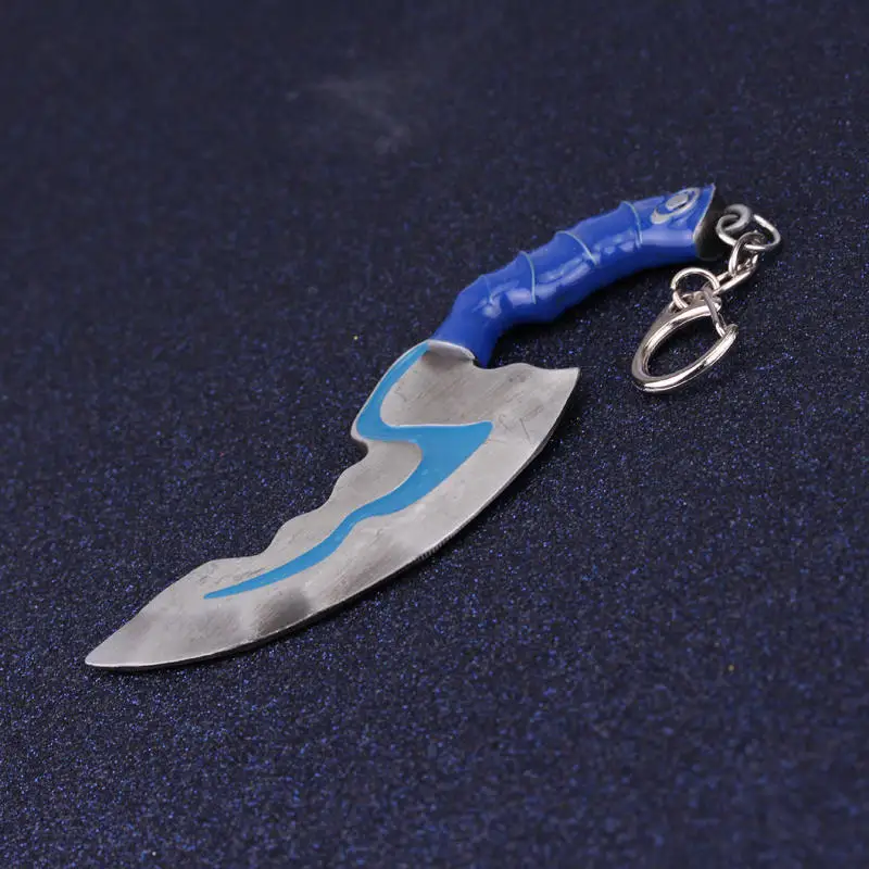 Men Jewelry Anime Game Dota 2 Keychain Mini Blink Dagger Jump Cut Weapon Model Dota2 Key Chain Flashing Keyrings