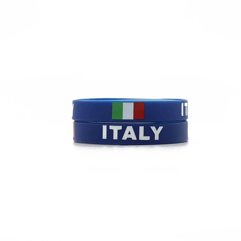 Men Women Country Flag Print Silicone Bracelets USA Ukraine Italy Turkey Sports Friendship Wristband Rubber Wrist Band Bangle