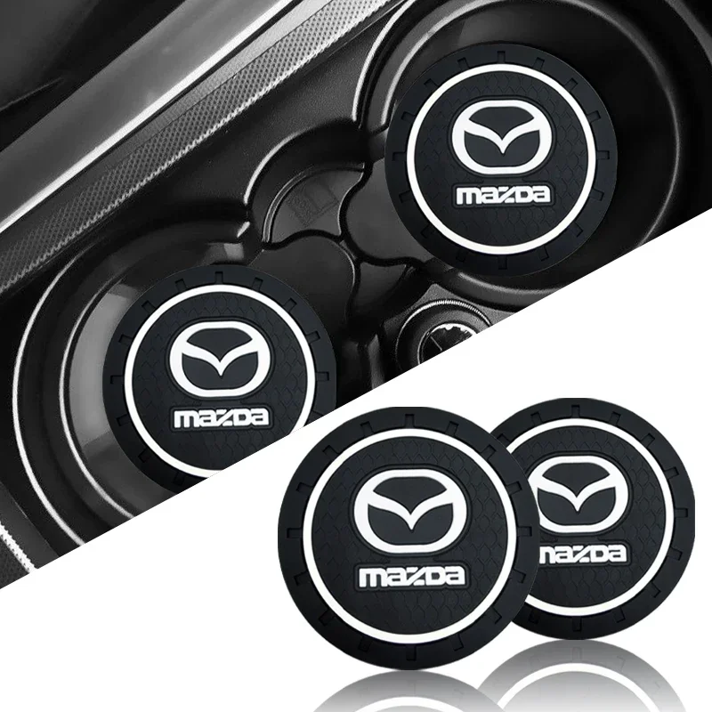 Car Accessories Car Anti Slip Coaster Anti-noise Water Cup Pad For Mazda 2 3 6 Atenza CX3 CX5 MX5 CX7 Axela CX30 CX90 CX60 CX50