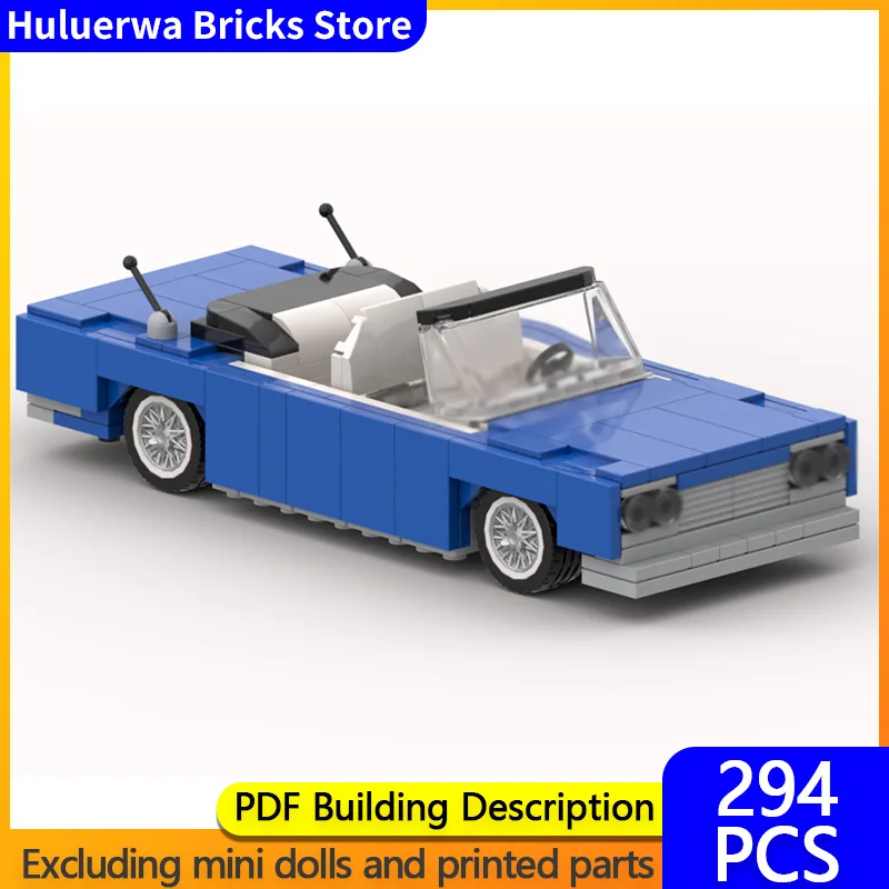 

Speed Racing Car Model MOC Building Bricks Impala Convertible Car Modular Technology Gifts Holiday Assemble Children Toys Suit