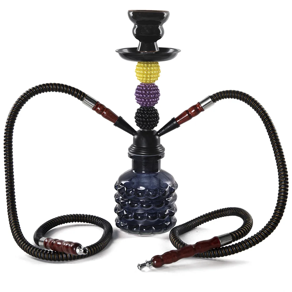 

Double Tubes Shisha Hookah Glass Made Delicate Shisha Hookah Water Pipes For Bar Party Friends Share Hookah