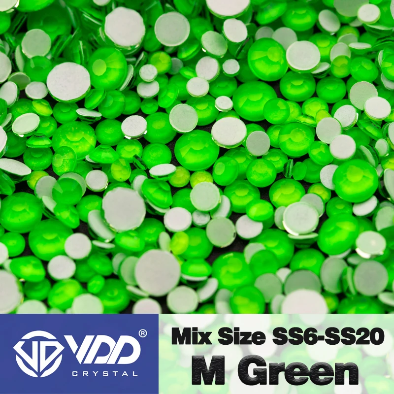 VDD Großhandel Neue Neon Farbe Mix Größe SS6-SS20 Glas Strass Kristall Hohe Qualität Flatback Steine DIY Nail art Dekorationen – Detail 20