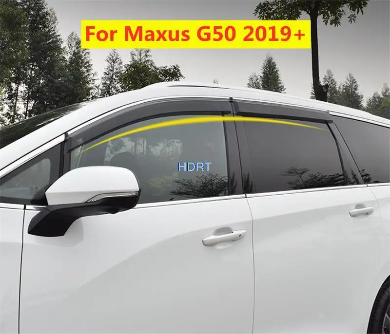 Side Window Visor For Saic Maxus G50 2019-2021 Car Styling Wind Deflector Sun Guard Rain Vent Cover Trim Protector Accessories