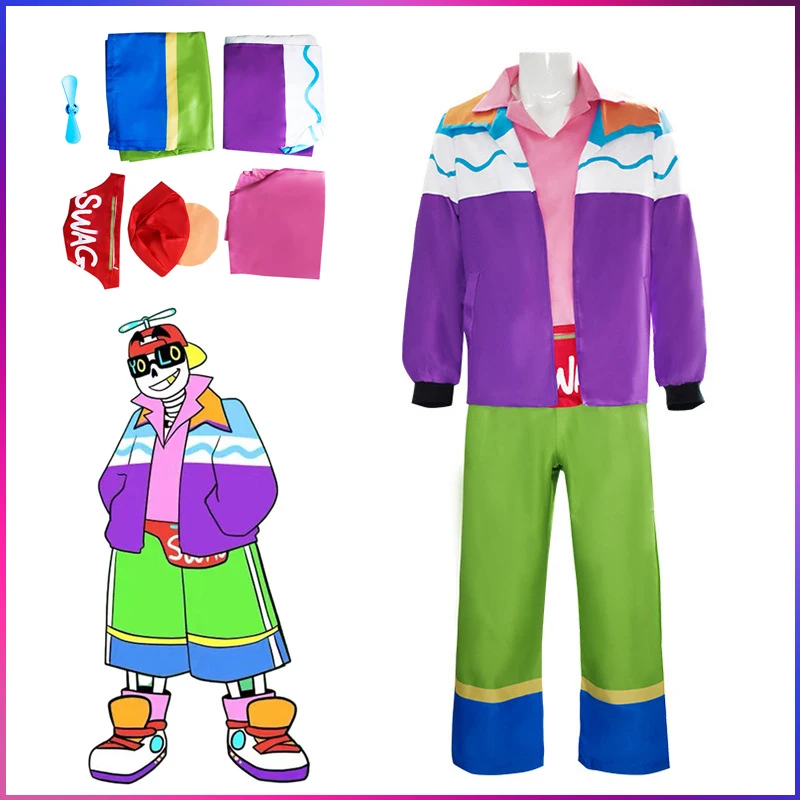 

New Halloween Carnival Carnival Night Color Set AU Sans Cosplay Game Costume Music Festival Flying Feeling