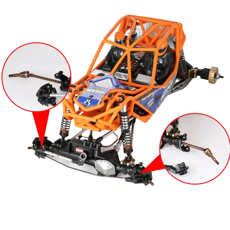 KYX Axial1/10 RBX10 Ryft Model Pipe Frame Car CVD Tool Steel Material Front Axle Steering Shaft