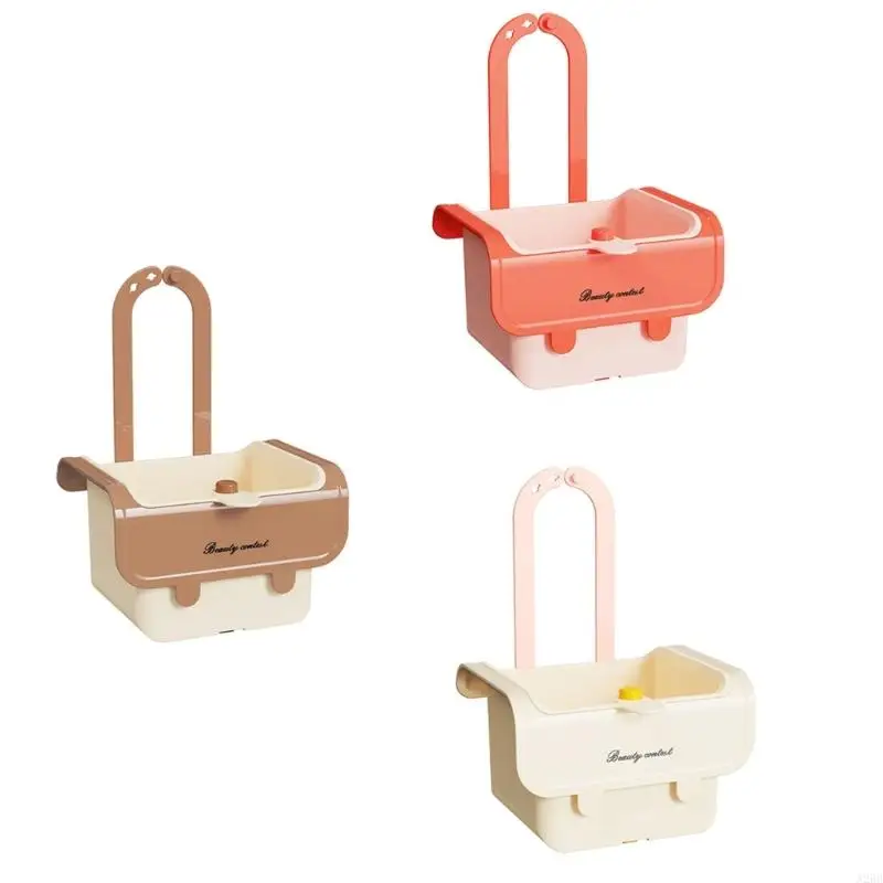 2Pcs Sink Faucet Drain Strainer Press Automatic Dumping Hanging Filter Basket with Drain Holes For Kitchen And Bathroom