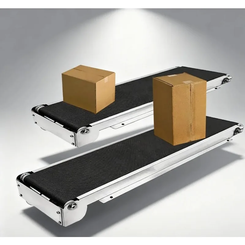 24V Mini Conveyor Belt for Vending Machine 460MM-552MM-600mm Stainless Steel Table Top Belt Conveyor Track Cargo Lane