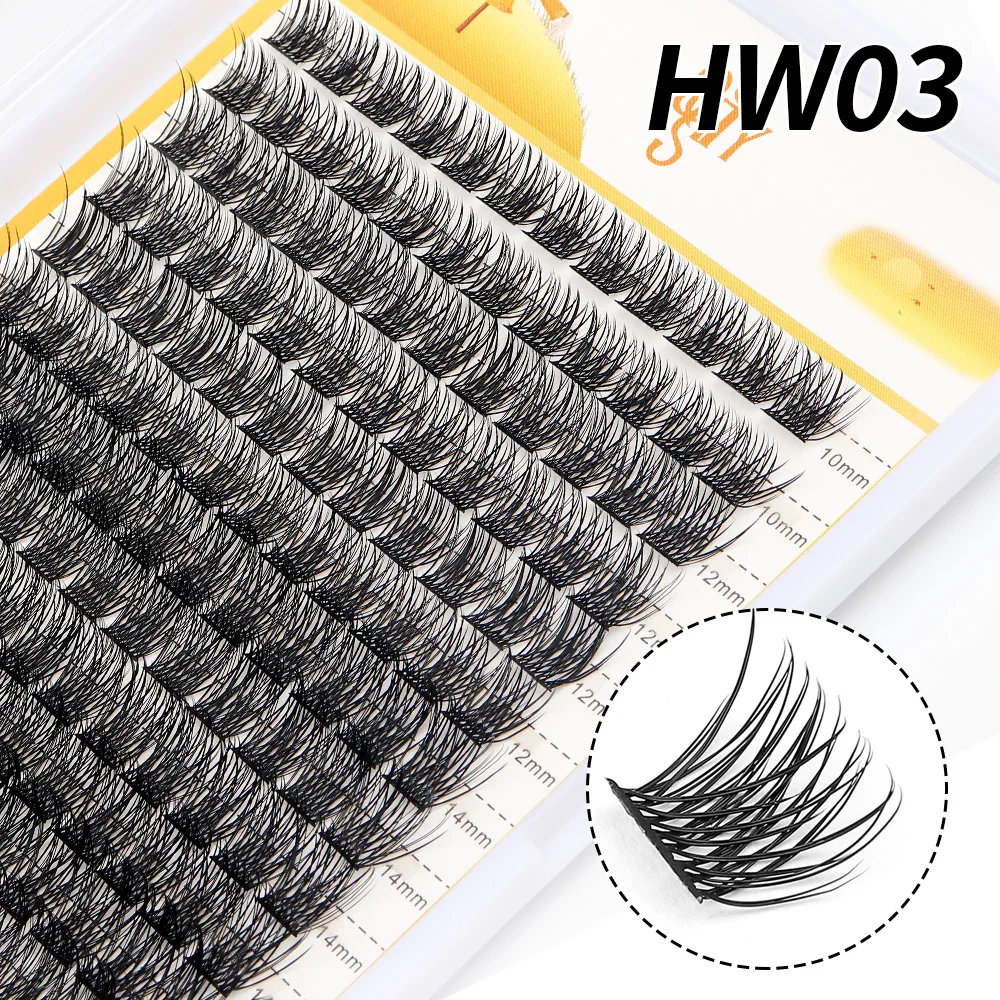 DIY lash Extension Kit Lash Cluster Kit with 144 PCS C/D Curl Cluster Eyelash Extensions 10-16mm Mixed,Individual Lashes Eyelash