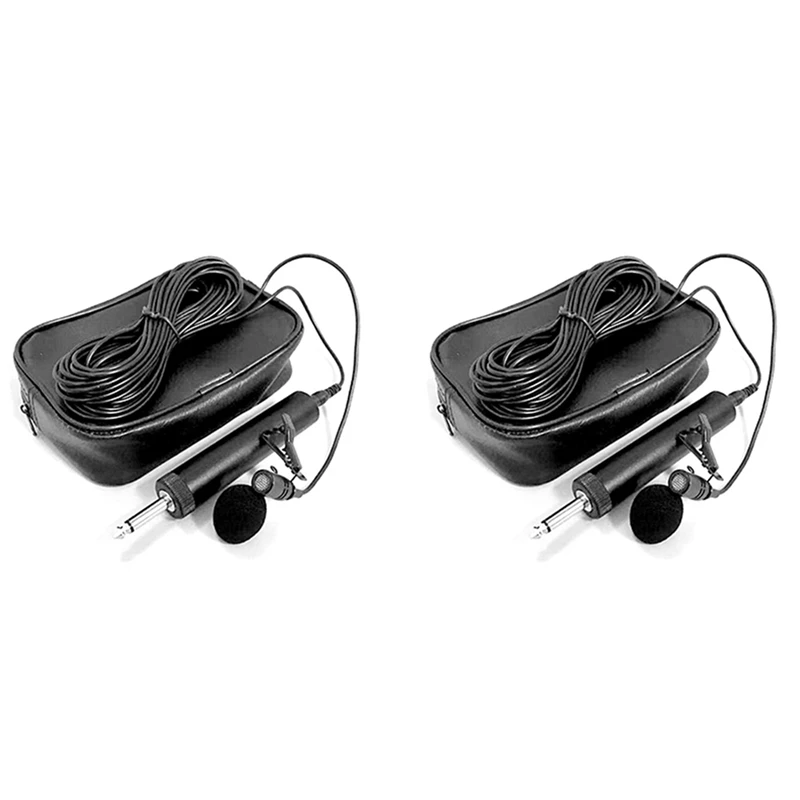 

2X 6.5Mm Microphone Mic For Erhu Saxophone Violin Musical Instrument Eco-Friendly Lavalier Lapel Micro